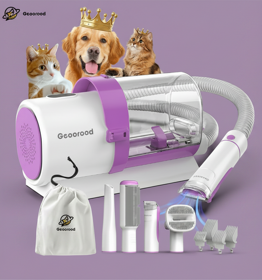 Dog Grooming All-in-One Kit with Vacuum Brush
